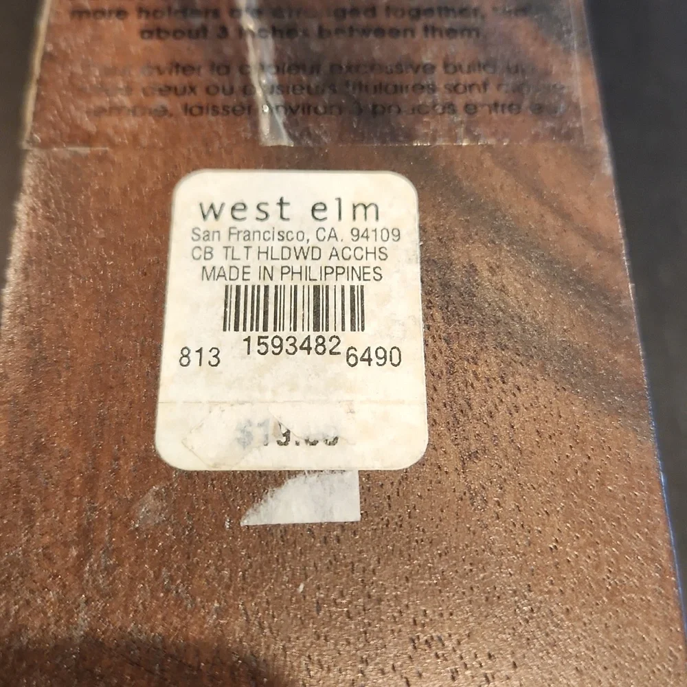 WEST ELM 5 slot candle holder